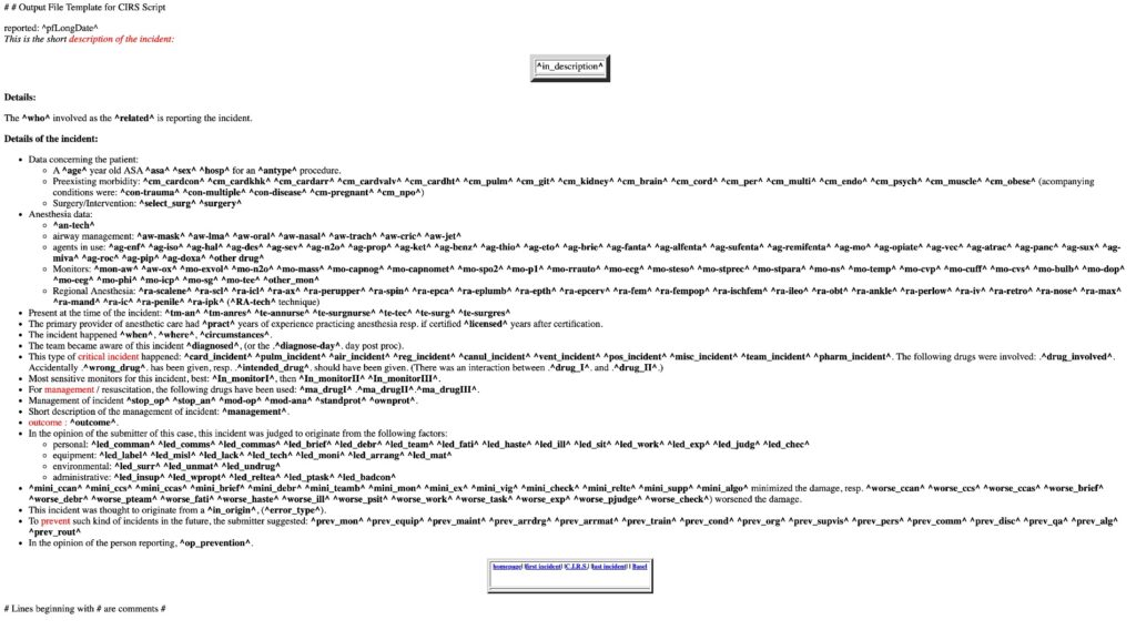 Die frühe HTML-Programmierung von CIRS